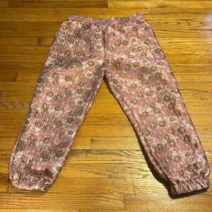 Pretty in Pink Baroque Floral Print Joggers